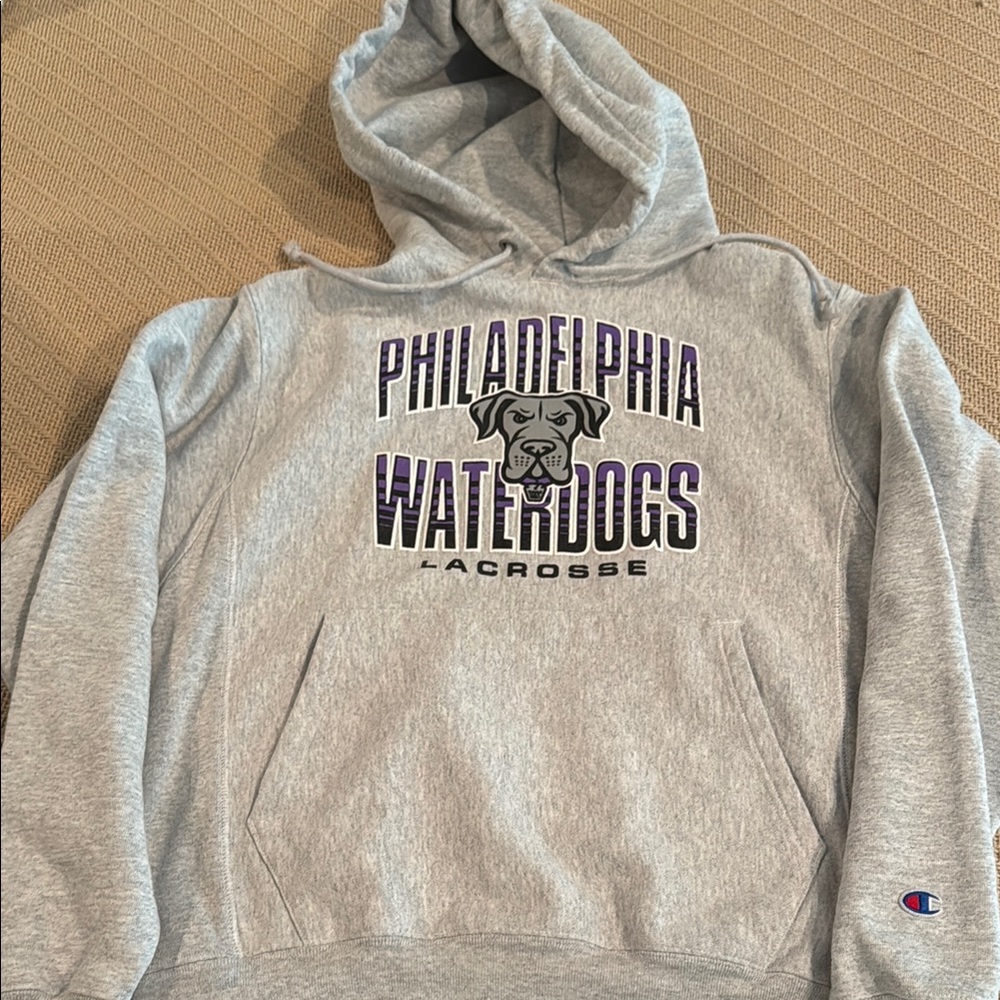 Champion Gray Philadelphia Waterdogs Lacrosse Hoodie